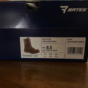 NIB Bates Lites, Mens boots, Olive Mohave/Olive USMC Durashocks, size 8.5 Wide.